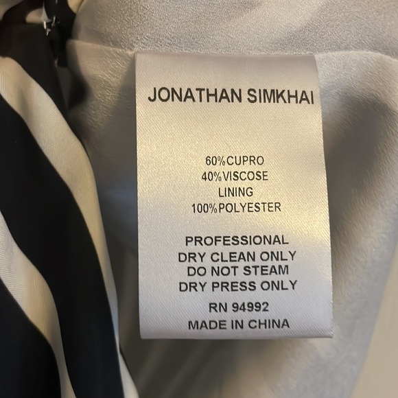 Jonathan Simkhai ruched striped dress‎ 2 - Picture 4 of 6